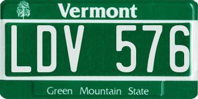 VT license plate LDV576