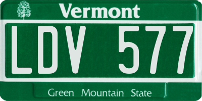 VT license plate LDV577