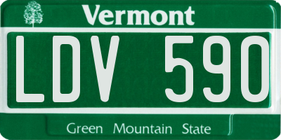 VT license plate LDV590