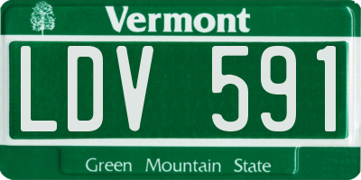 VT license plate LDV591