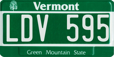 VT license plate LDV595