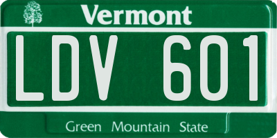 VT license plate LDV601
