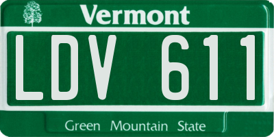 VT license plate LDV611