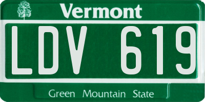 VT license plate LDV619