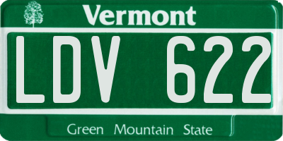 VT license plate LDV622