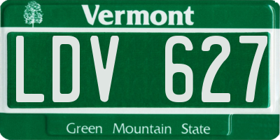 VT license plate LDV627