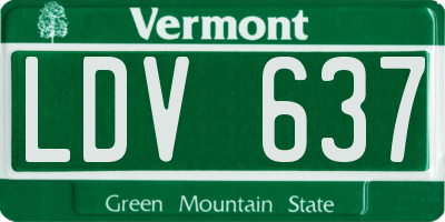 VT license plate LDV637