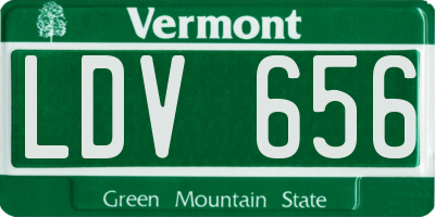 VT license plate LDV656