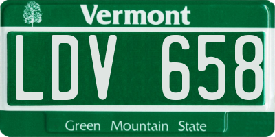 VT license plate LDV658