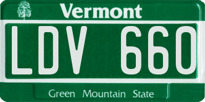 VT license plate LDV660