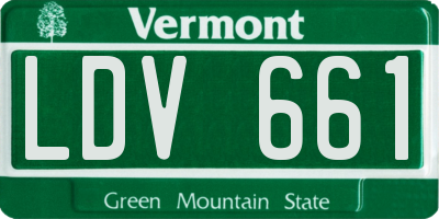 VT license plate LDV661