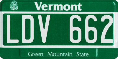 VT license plate LDV662