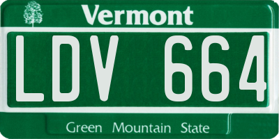VT license plate LDV664