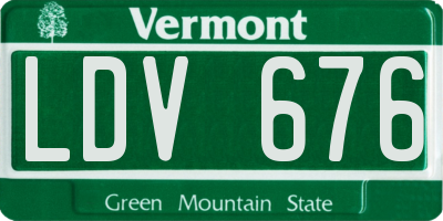 VT license plate LDV676