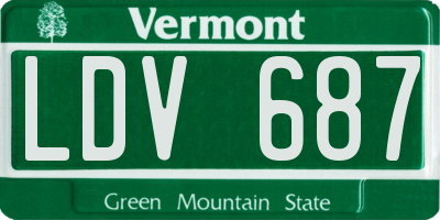 VT license plate LDV687