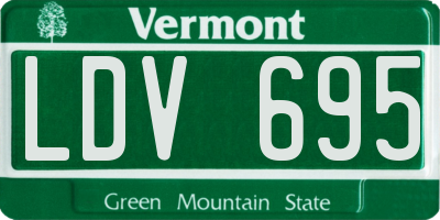 VT license plate LDV695