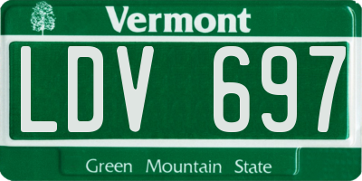 VT license plate LDV697
