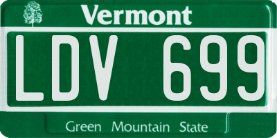 VT license plate LDV699