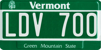 VT license plate LDV700
