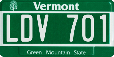 VT license plate LDV701