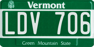 VT license plate LDV706