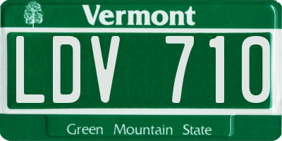 VT license plate LDV710
