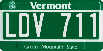 VT license plate LDV711