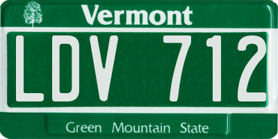 VT license plate LDV712