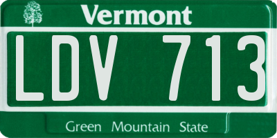 VT license plate LDV713