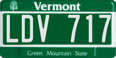 VT license plate LDV717