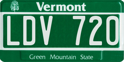 VT license plate LDV720