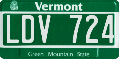 VT license plate LDV724