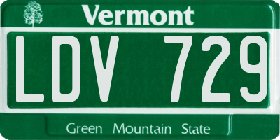 VT license plate LDV729