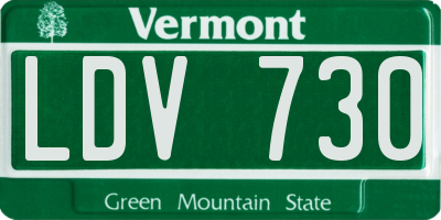 VT license plate LDV730
