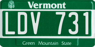 VT license plate LDV731