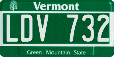 VT license plate LDV732