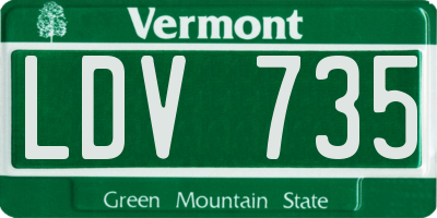 VT license plate LDV735