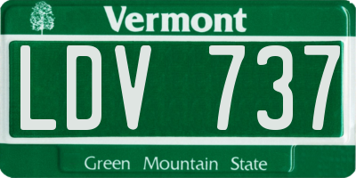 VT license plate LDV737