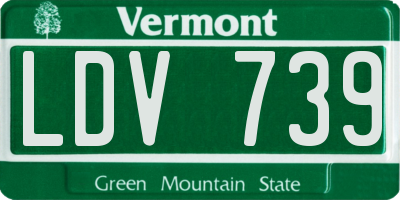 VT license plate LDV739