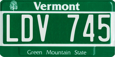 VT license plate LDV745
