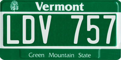 VT license plate LDV757