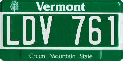 VT license plate LDV761