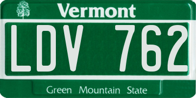 VT license plate LDV762