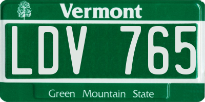 VT license plate LDV765
