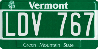 VT license plate LDV767