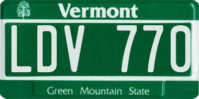 VT license plate LDV770