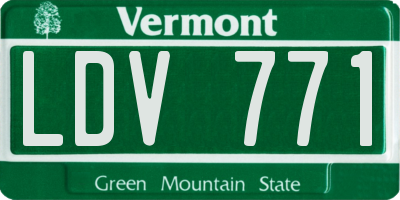 VT license plate LDV771
