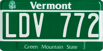 VT license plate LDV772