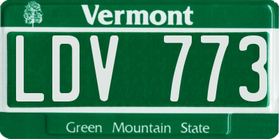 VT license plate LDV773