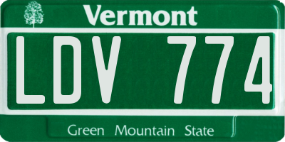 VT license plate LDV774